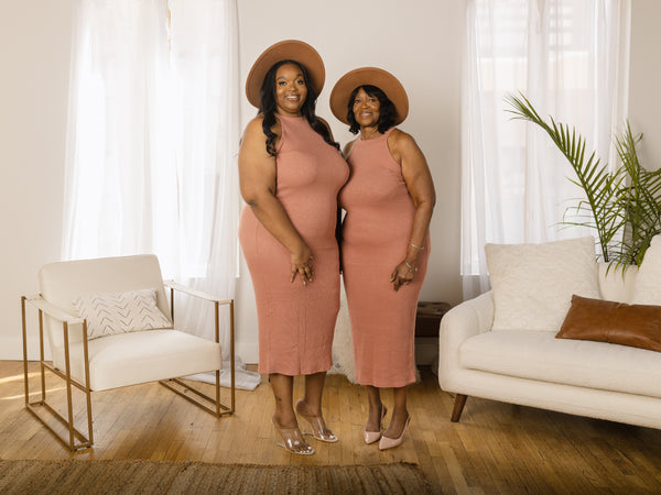 Muave Ribbed Midi