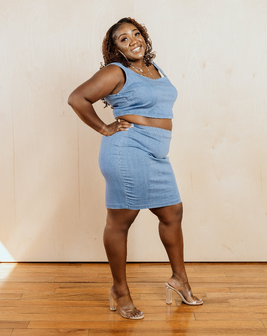 Jean Skirt Set