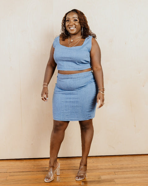 Jean Skirt Set