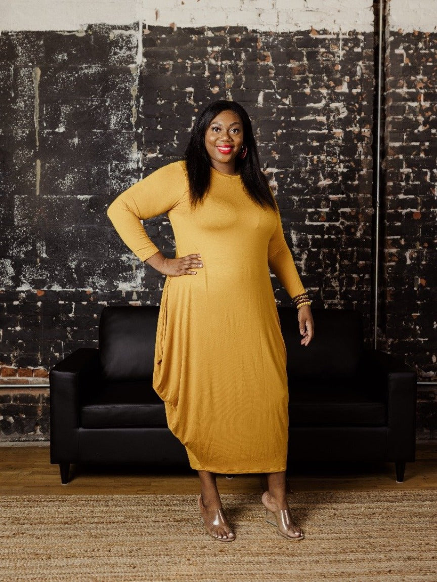 Fall Feelings Harem Maxi Mustard