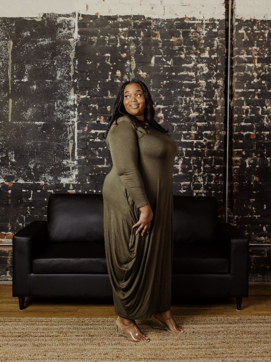 Fall Feelings Harem Maxi Olive