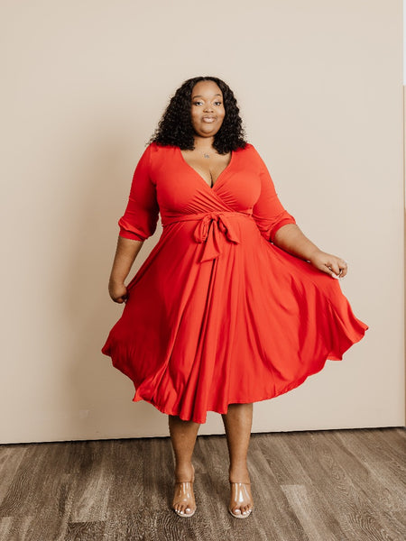 Stella Midi Wrap Dres