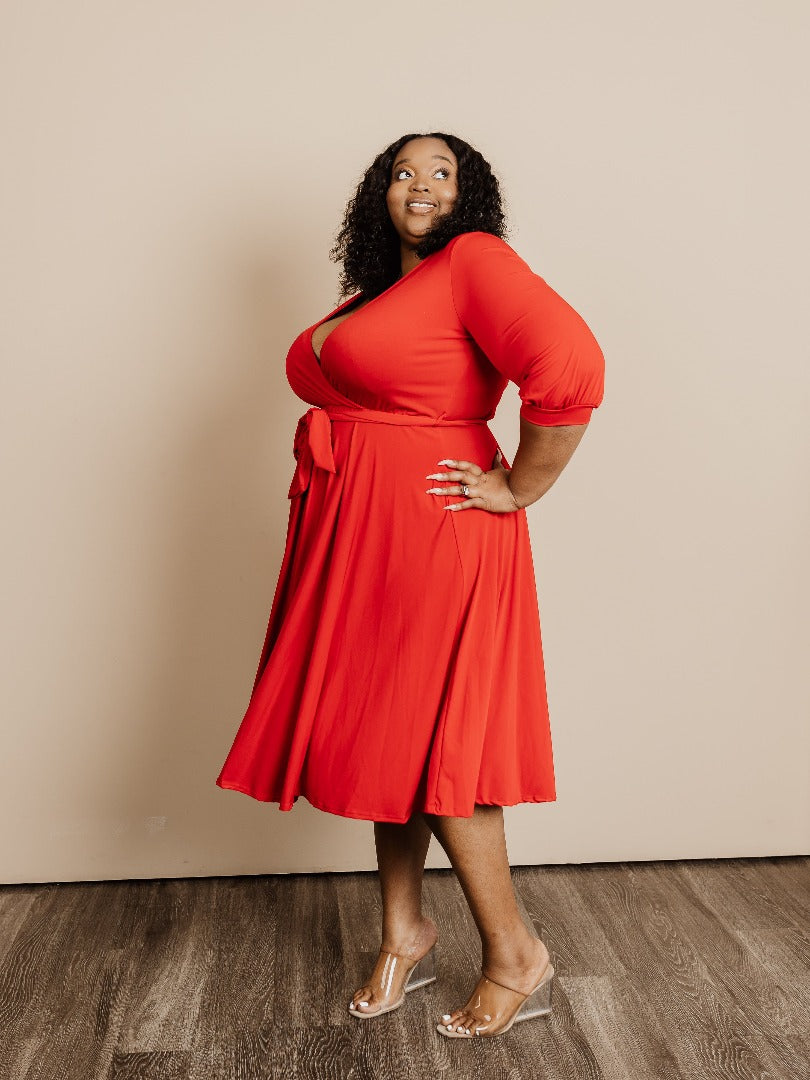 Stella Midi Wrap Dres
